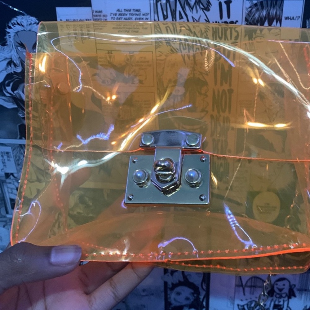 Neon orange small purse
